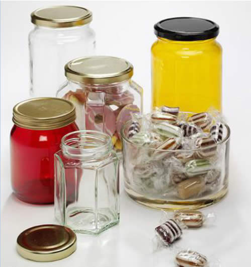 Clear and Coloured Storage Jars 